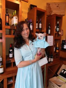 Pictured: Theresa Ronayne, founder and secretary of Animals First and rescued Chihuahua, Butch at Wag and Wine 2013.